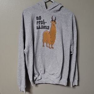 Gray 'No Prob-Llama' Hoodie